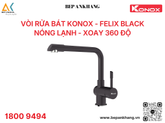  Vòi rửa bát đá Konox Felix Black    